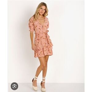 Faithful The Brand Le Moulin Dress Salina Floral Sz 6 Anthropologie Belted Rayon